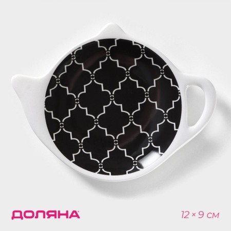 Standing for a tea bag of the Morocco Dailers, 11.5 × 9 × 1.5 cm, black color
