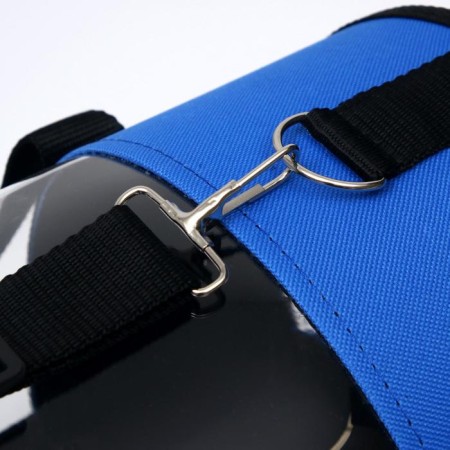Bag - Carriage for animals "Panoramic", with a window, 40 x 25 x 27 cm, blue-5