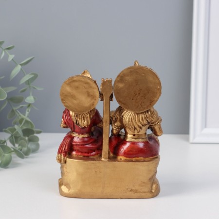 NECK Polystone "Radha and Krishna on the stone" 11x11x15.6 cm-2