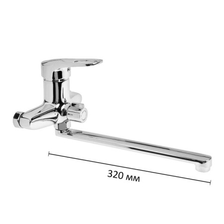 ACCOONA A7142 bath mixer, single -leaf, silumin, chrome-1