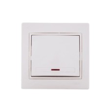 Выключатель LEZARD 701-0303-111 Mira, СП, 10А, 1 клавиша, цвет кремовый