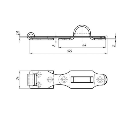 Doorbrush ND, 105 mm, without coating-1