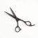 Hairdressers scissors with an emphasis “Premium”, bent rings, blade - 6.5 cm, black color