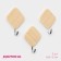 Hooks self -adhesive deed "wooden rhombuses", 3 pcs, color light wood