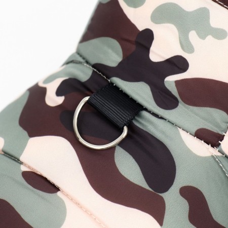 Dog Jacket "Fighter" with a hood, size XS (DS 20, OG 28 cm), camouflage-5