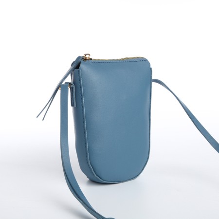 Bag Women's Cross-Bodi with a zipper, blue color-1