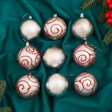 Set of balls plastic D-6 cm, 9 pcs 