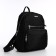 A backpack with a zipper, 5 outer pockets, pencil case, black color