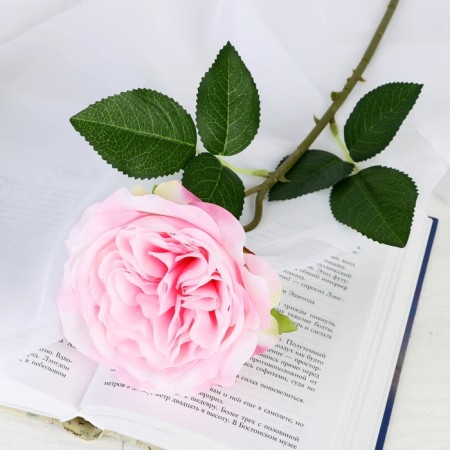 Artificial flower "Rosa Prima" 11x45 cm, pink