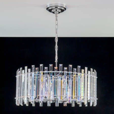 Suspendor Lamp Citilux "Ingvar" CL334181, 59x59x110 cm, 8x60W, E14, color gray-10
