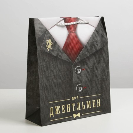 Gift package laminated, packaging, "gentleman", ml 21 x 25 x 8 cm-2