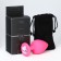 Anal traffic jam-hoods, with a crystal, without vibration, Soft silicone, 44 x 94 mm, pink