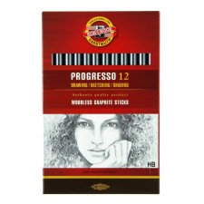 A set of whole pencils in the Koh-I-Noor Progresso 8911, HB, 12 pieces in a set