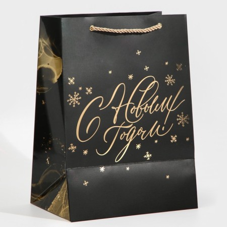 Laminated “gold” package, 21 x 30 x 15 cm, new year-3