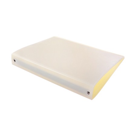 Folder on 4 rings A4, Calligrata, 40 mm, 700 μm, panoramic, with facial pockets, white-2