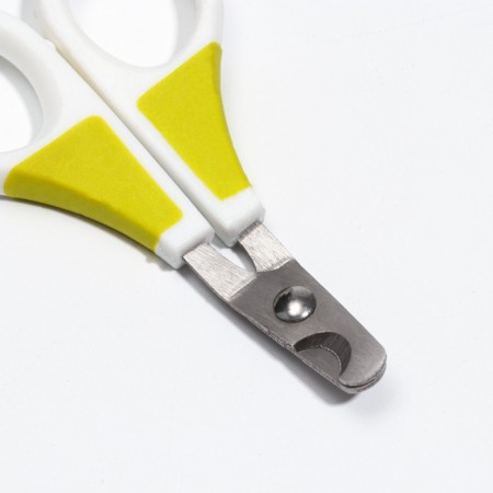 Cooperus scissors curved, hole 7 mm, white with green-1
