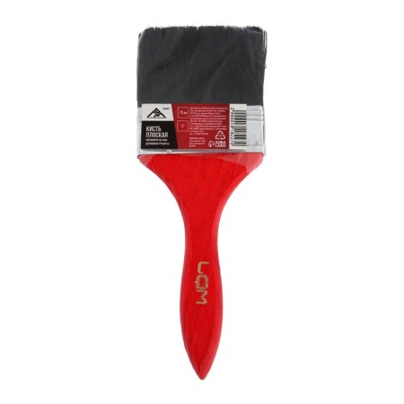 Brush flat scrap, mixed bristles, wooden handle, 3 ", 75 mm-4