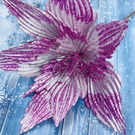 Decor "Cold Flower" 30x20 cm, lilac shine-1