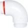 The chimney element Rommer RCA-0080-800090, insulated allocation, D = 80/100 mm, 90 °