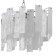 Suspension chandelier Stilform Glowice 10XE14 40W, size 90x30x50-80 cm, color chromium