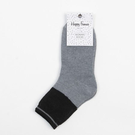 Women's socks, gray/black color, size 23-25-4