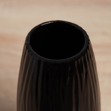 VAZ Coramics Table "Thiago" strips of barrel, D-5 cm, 17x7 cm, black-1