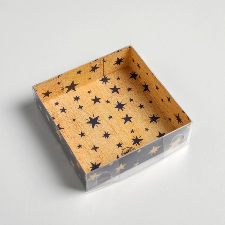 Box for confectionery “All desires will come true”, 12 x 12 x 3 cm, New Year-3