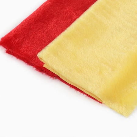Locum for needlework artificial fur, set 2 species 40x40 cm, red, yellow-1