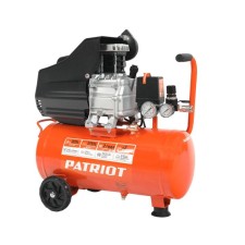 Компрессор поршневой масляный Patriot EURO24-240, 1500 Вт, 8 бар, 240 л/мин, 24 л, колеса