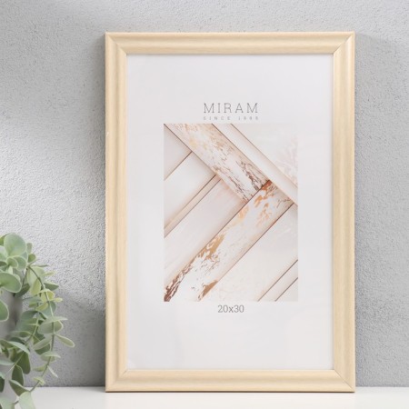 Photo frame Plastic "Mira" 20x30 cm beige (plastic screen)