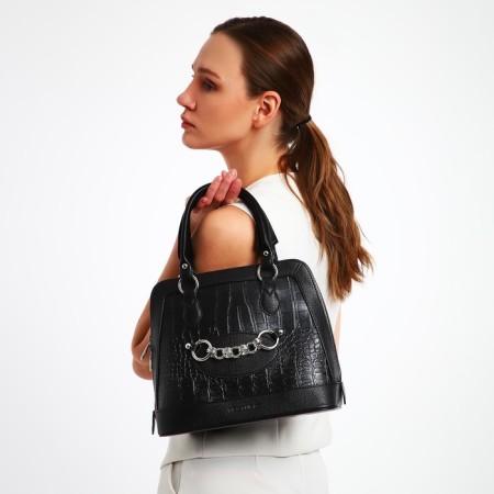Female bag Textura, tout, average size, black color