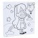 Picture on numbers for children "Mabel" 15x15 cm, gravity farz