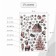 New Year sticker interior color "Pink Christmas tree" 30x40 cm