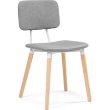Wooden chair KLINT ARE BUK/fabric, natural/gray 43x58x82 cm