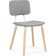 Wooden chair KLINT ARE BUK/fabric, natural/gray 43x58x82 cm