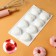 Form for mousse desserts and baking konfinetta "heart", 30 × 17.5 × 3 cm, 8 cells (6.2 × 6 cm), white color