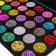 Palette shadows with sparkles, 35 colors