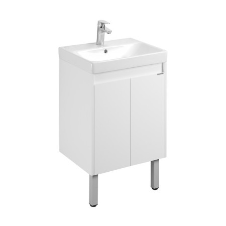 Tumbling under the Aquaton sink Scandil Doors, 55 cm, white gloss color, white matte-2