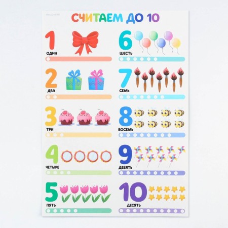 A set of training posters “prepare for school”, 10 in 1, A4-24