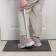 Spoon-cut for shoes with hook, 45 cm, gray color