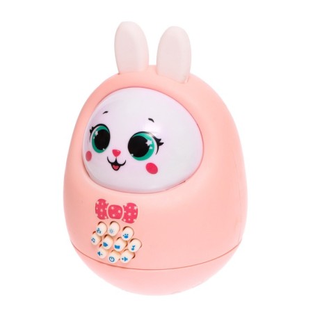 Musical Nevalyashka "Sweet Bunny", Sound, Light, Pink Color-1