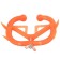 Ring against self -evidence, 10.5 × 7.5 cm, orange