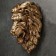 Suspension decor "Leo Head" Gold, 23x35x52cm