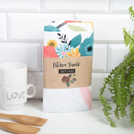 A set of towels "Dolyana" Light Easter 35x60cm-2 pcs, 100% cotton, waffle 160 g/m2-1