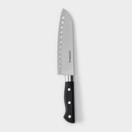 Knife Santoku Kitchen shade "Kronos", blade 17 cm, black color-2