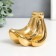 Souvenir Ceramics "Bueau of bananas" gold 8x7.5x7.5 cm