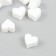 Busina silicone "heart" white d = 1.4 cm
