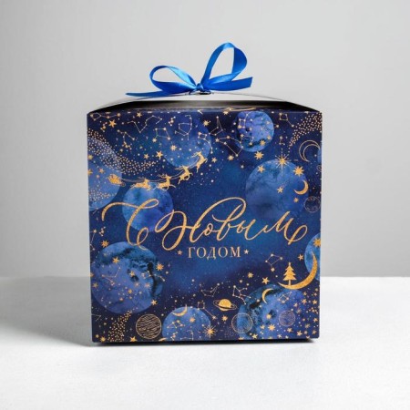 Folding box "New Year's magic", 18 x 18 x 18 cm, New Year-2