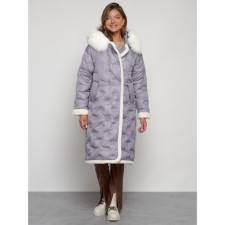 Coat insulated winter female, size 54, color gray