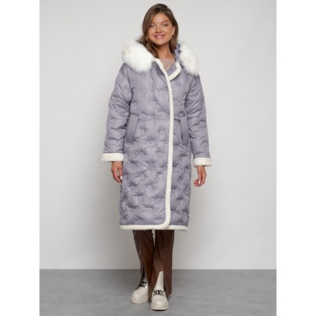 Coat insulated winter female, size 54, color gray